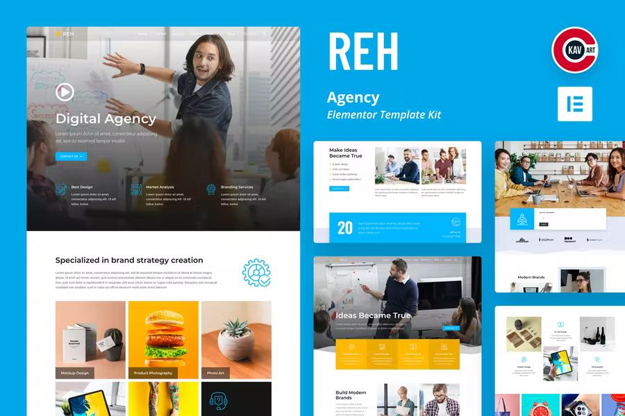 REH – AGENCY ELEMENTOR TEMPLATE KIT